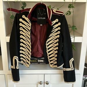 Burning Man/Festival Cropped Military Style Jacket